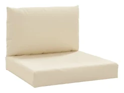 Cojines para palets 2 unidades tela Oxford beige ES249282