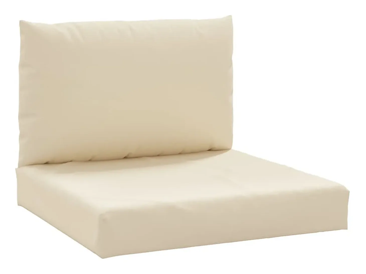 Cojines para palets 2 unidades tela Oxford beige ES249282