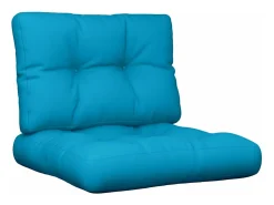 Cojines para palets 2 unidades tela azul ES557886