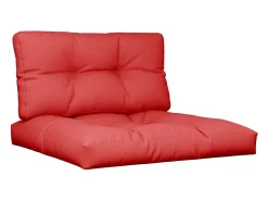 Cojines para palets 2 unidades tela rojo ES483568
