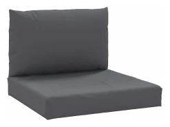 Cojines para palets 2 unidades tela gris antracita