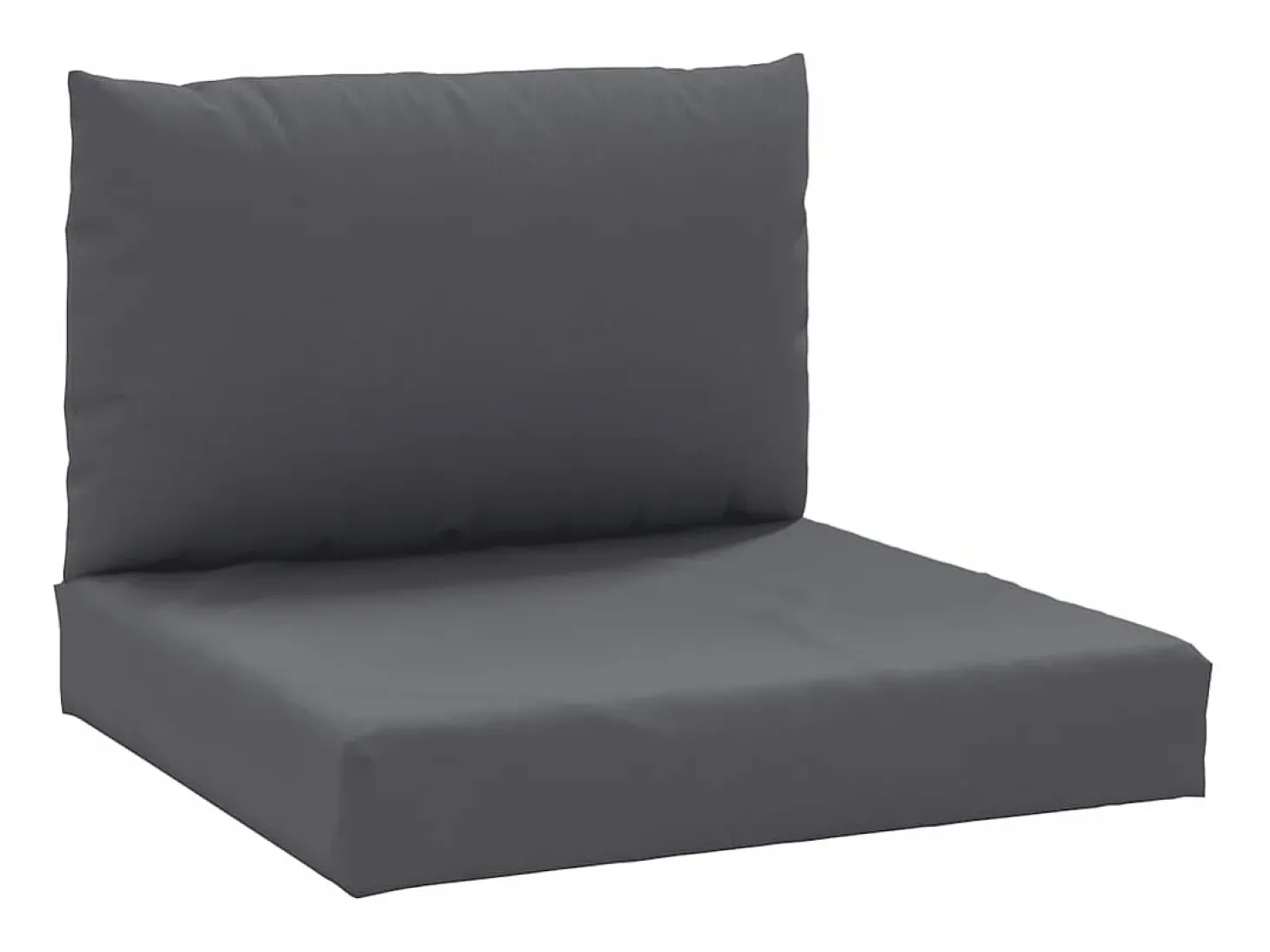 Cojines para palets 2 unidades tela gris antracita