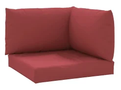 Cojines para palets 3 unidades tela Oxford rojo tinto ES244231