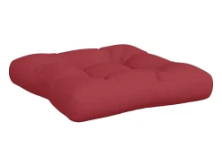 Cojines para palets 3 unidades tela rojo tinto