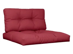 Cojines para palets 2 unidades tela rojo tinto ES878884