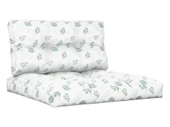 Cojines para palets 2 unidades tela estampado de hojas ES949291