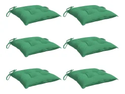 Cojines para palets 6 unidades tela Oxford verde 50x50x7 cm