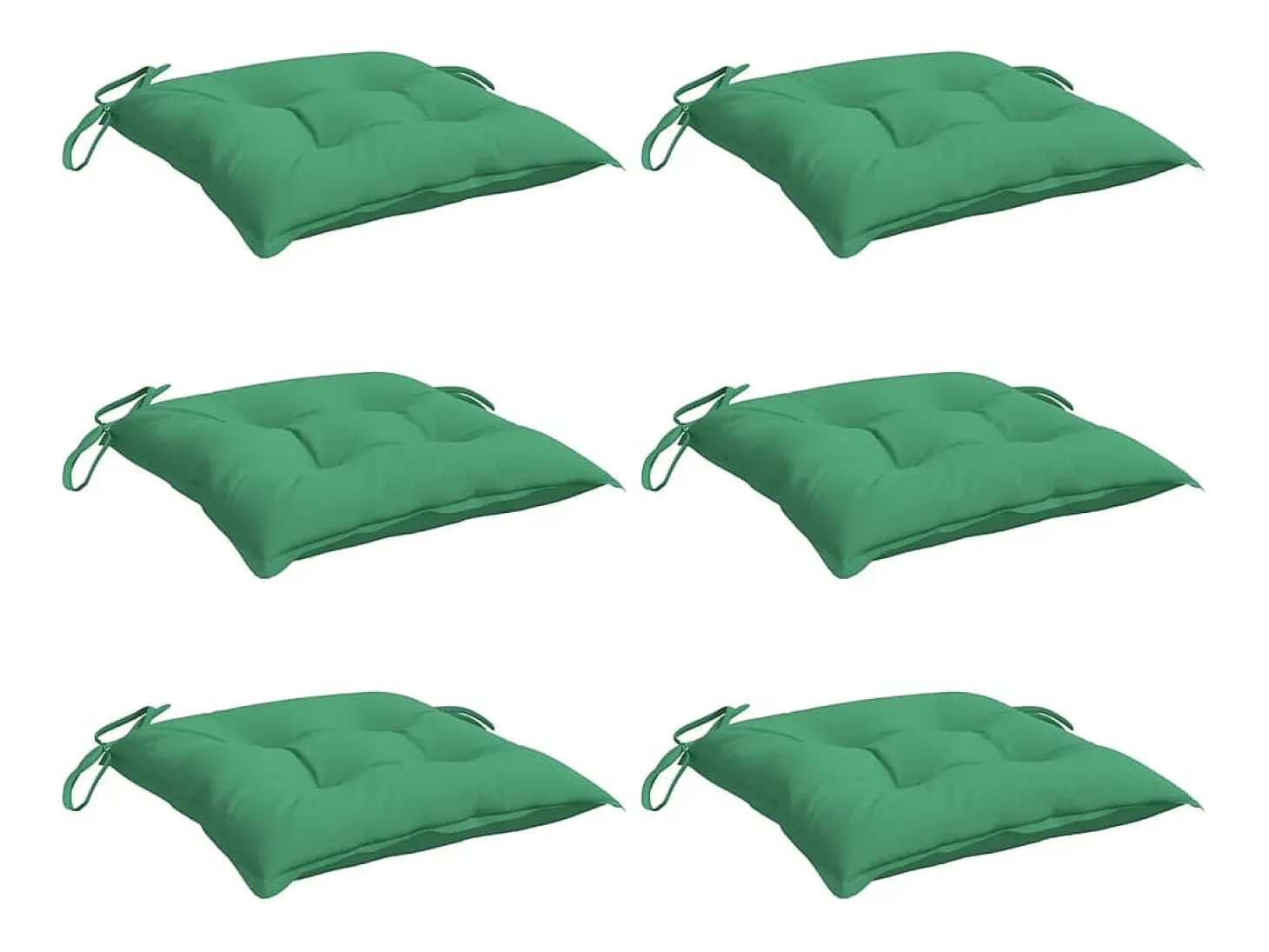 Cojines para palets 6 unidades tela Oxford verde 50x50x7 cm