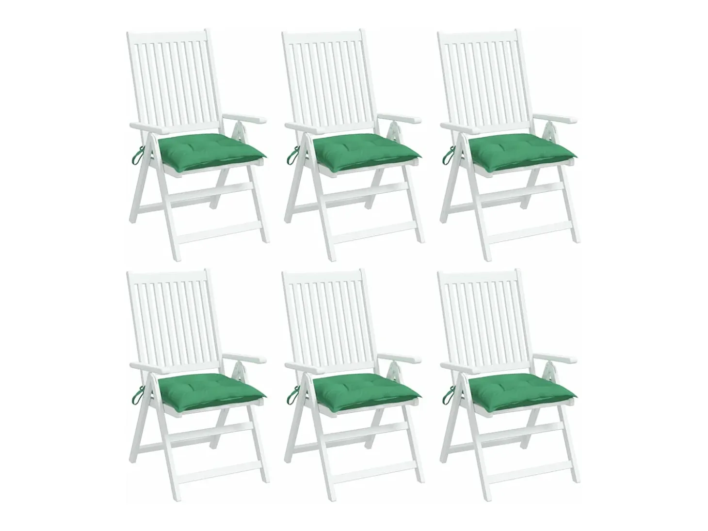 Cojines para palets 6 unidades tela Oxford verde 50x50x7 cm