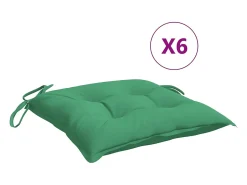 Cojines para palets 6 unidades tela Oxford verde 50x50x7 cm