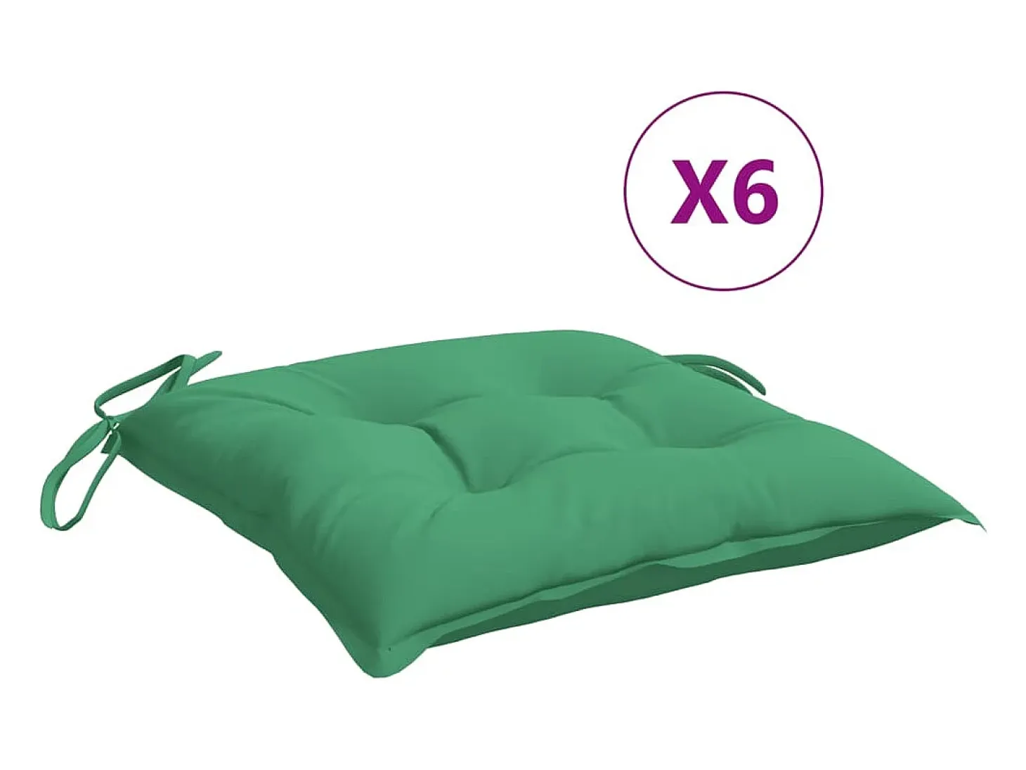 Cojines para palets 6 unidades tela Oxford verde 50x50x7 cm