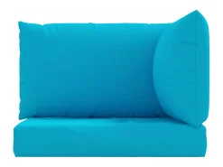 Cojines para palets 3 unidades tela Oxford azul claro