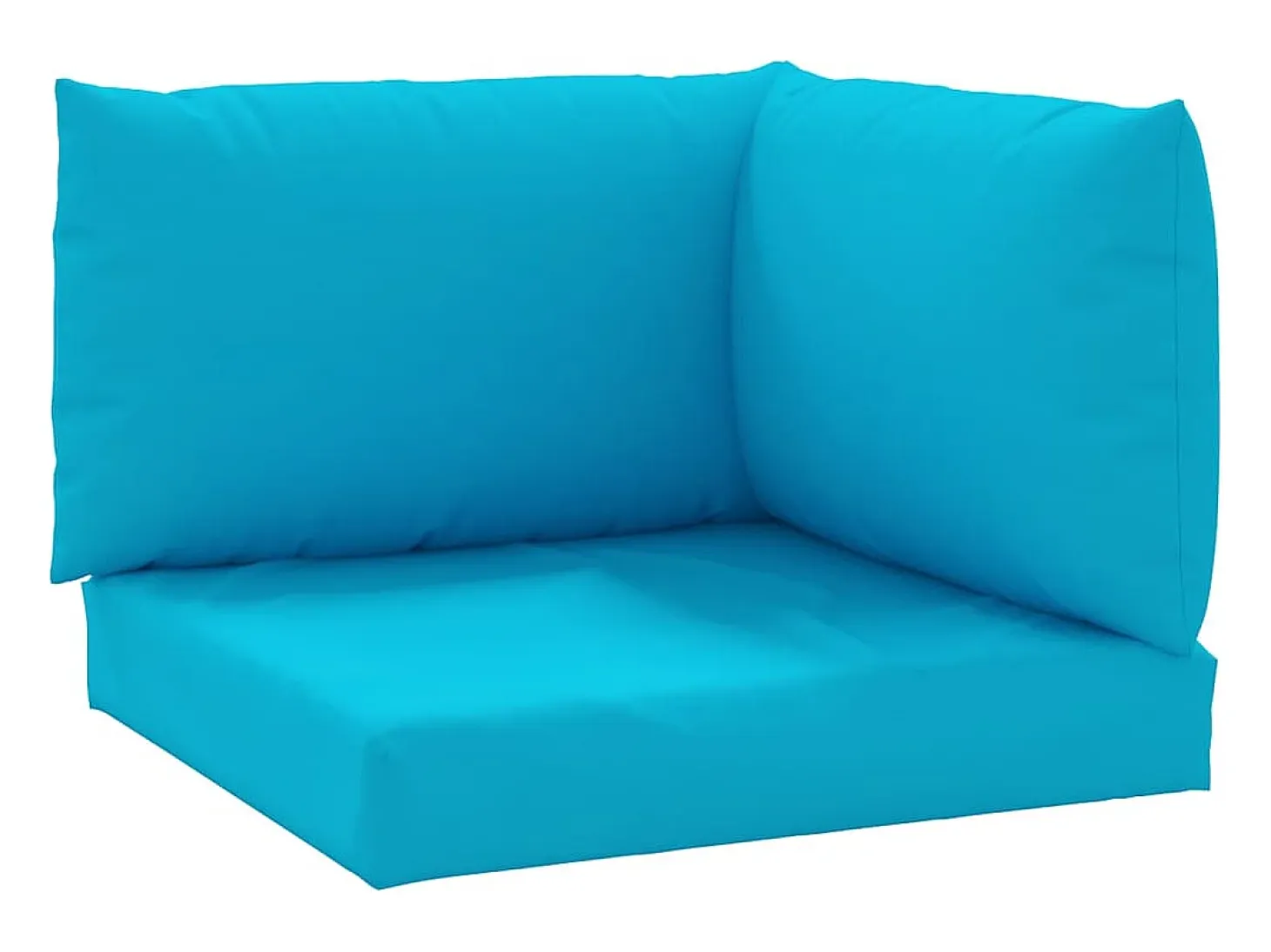 Cojines para palets 3 unidades tela Oxford azul claro
