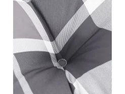 Cojines para palets 3 unidades tela a cuadros gris
