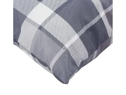 Cojines para palets 3 unidades tela a cuadros gris