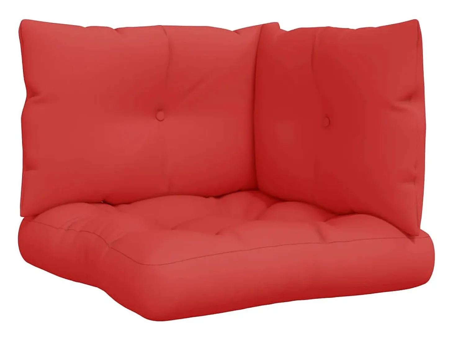 Cojines para palets 3 unidades tela rojo