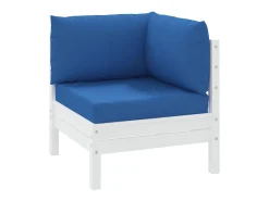Cojines para palets 3 unidades tela Oxford azul ES397274