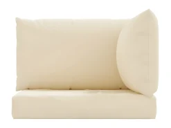 Cojines para palets 3 unidades tela Oxford beige ES965294