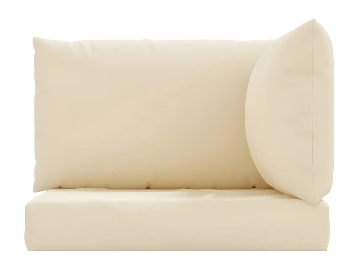 Cojines para palets 3 unidades tela Oxford beige ES965294