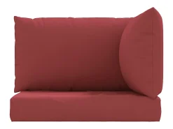 Cojines para palets 3 unidades tela Oxford rojo tinto