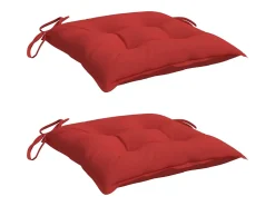 Cojines para palets 2 unidades tela Oxford rojo 50x50x7 cm