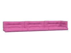 Cojines para palés 7 piezas tela rosa ES859901