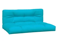 Cojines para palés 2 piezas tela turquesa ES818358