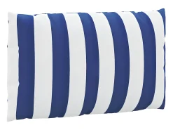Cojines para palés 3 piezas tela Oxford azul y blanco a rayas ES847976