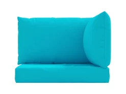 Cojines para palés 3 piezas tela Oxford turquesa ES694292