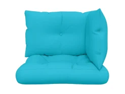 Cojines para palés 3 piezas tela Oxford turquesa ES814306