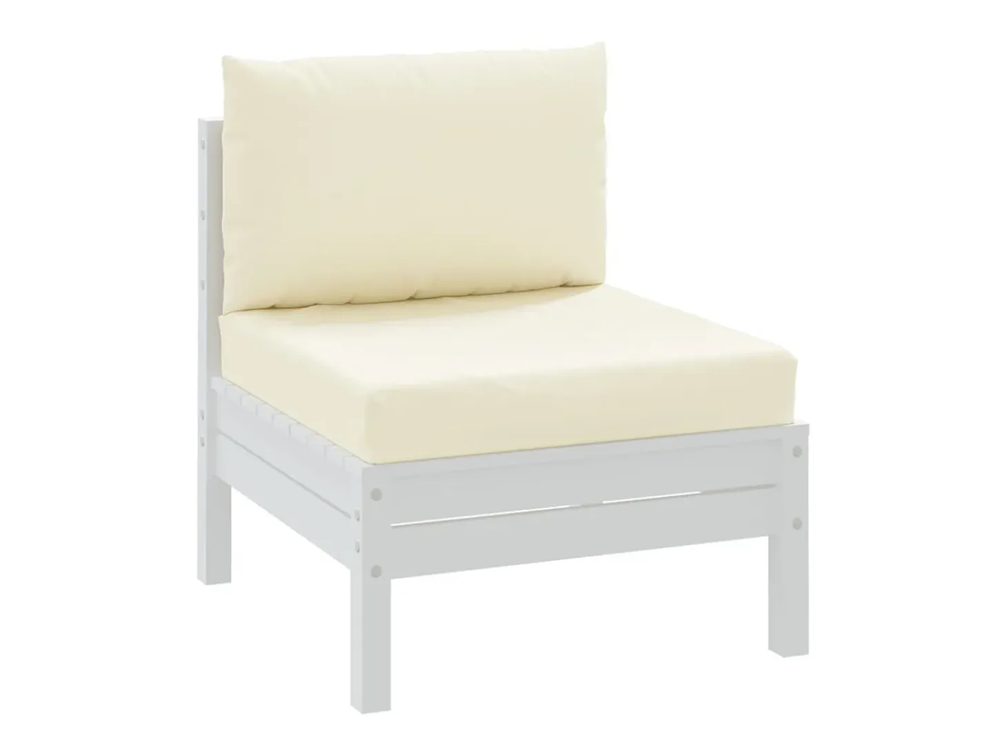 Cojines para palés 2 unidades tela Oxford blanco crema ES654996