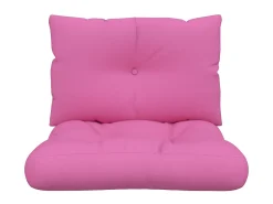 Cojines para palés 2 unidades tela Oxford rosa ES646907