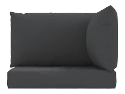 Cojines para palés 3 unidades tela Oxford negro