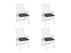 Cojines para silla 4 unidades tela Oxford azul marino 50x50x7 cm