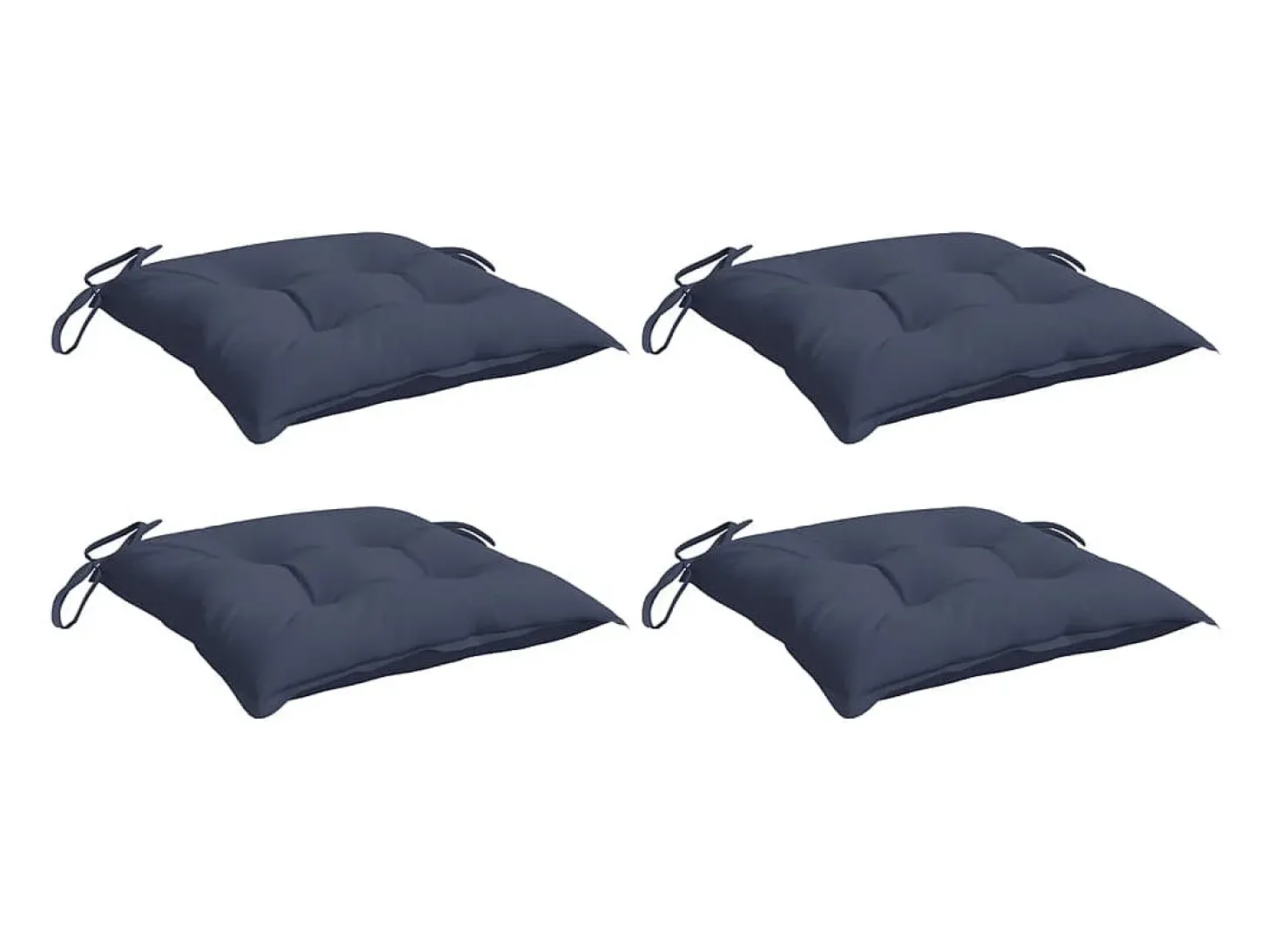 Cojines para silla 4 unidades tela Oxford azul marino 50x50x7 cm
