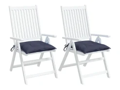 Cojines para silla 2 unidades tela Oxford azul marino 50x50x7 cm