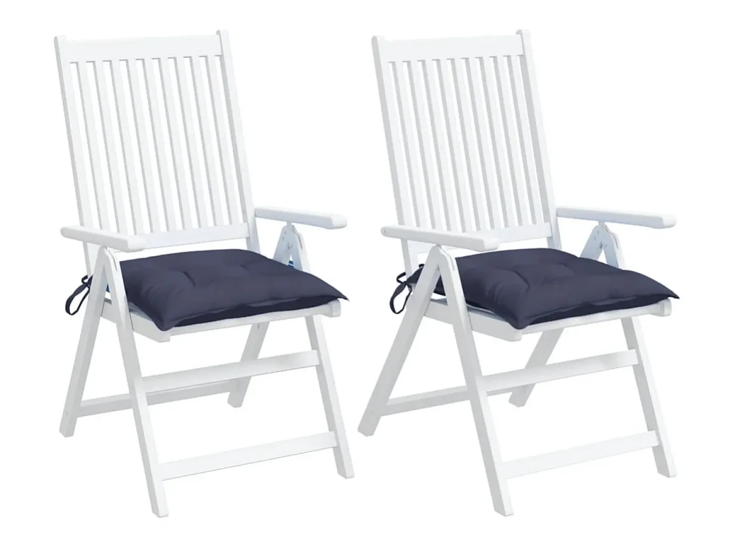 Cojines para silla 2 unidades tela Oxford azul marino 50x50x7 cm