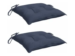 Cojines para silla 2 unidades tela Oxford azul marino 50x50x7 cm