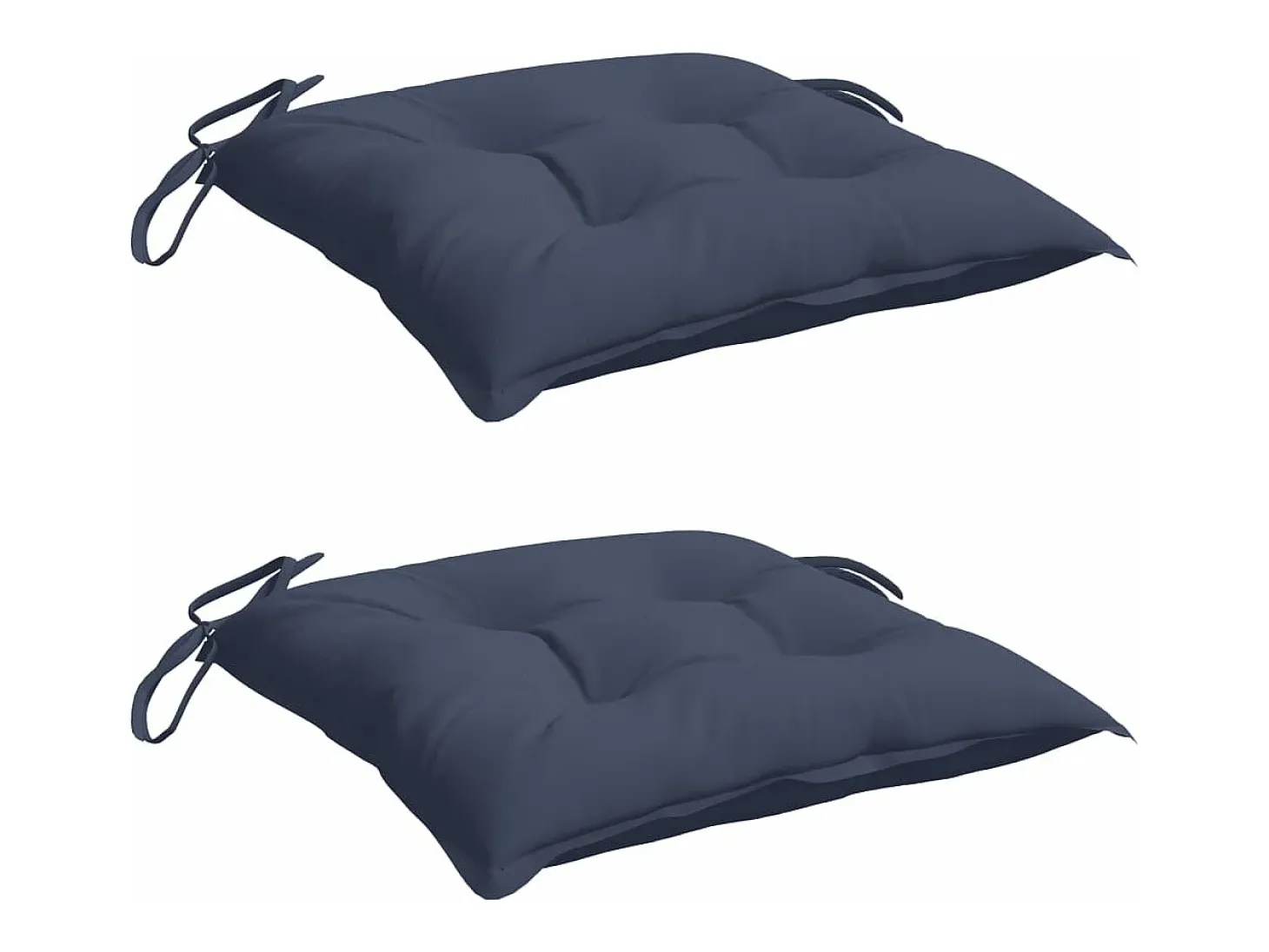 Cojines para silla 2 unidades tela Oxford azul marino 50x50x7 cm