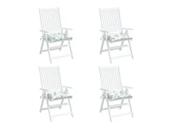 Cojines para silla 4 unidades tela estampado de hojas 40x40x7 cm