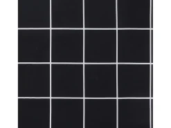 Cojines para silla 2 unidades tela a cuadros negro 40x40x7 cm