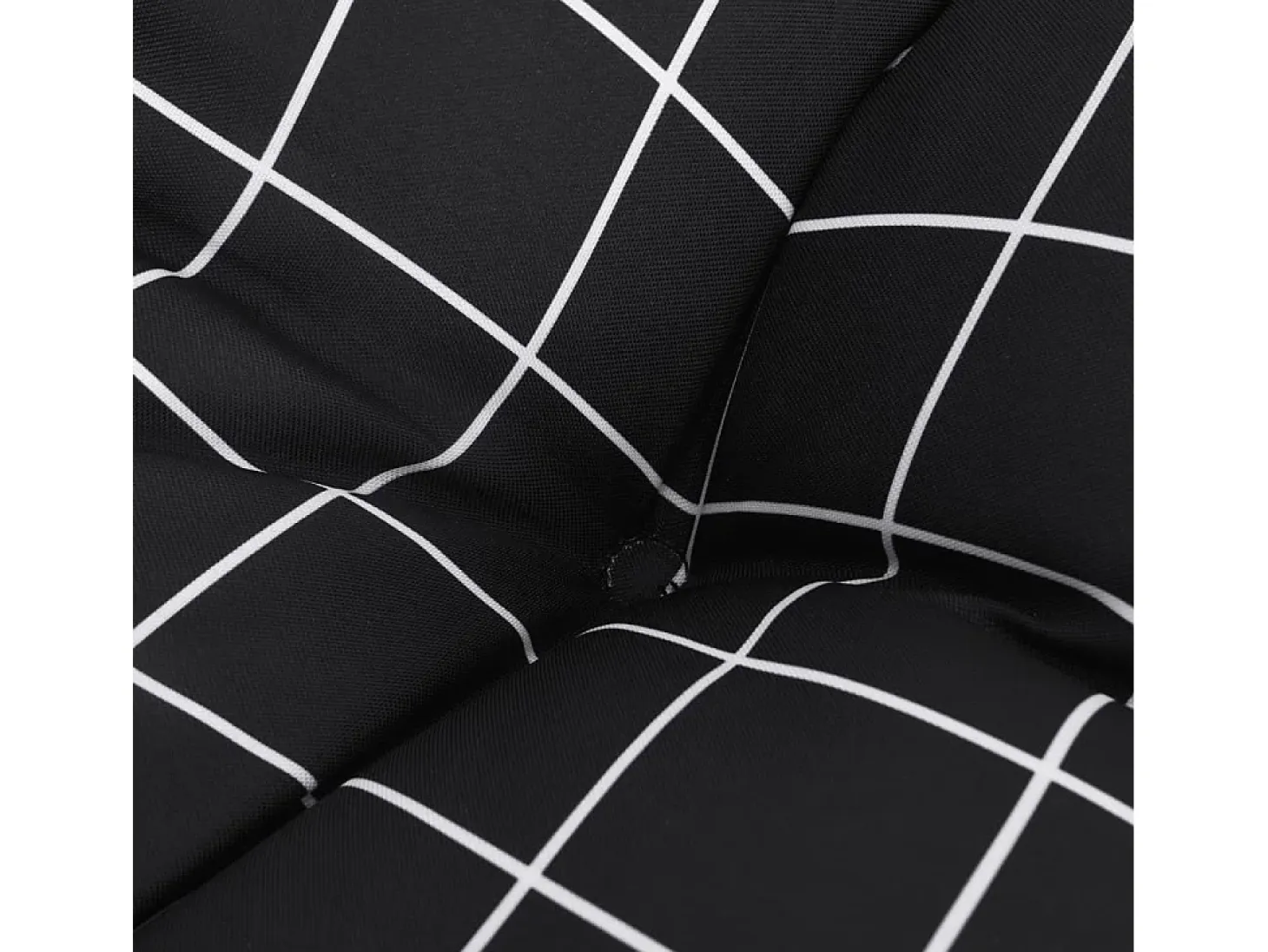 Cojines para silla 2 unidades tela a cuadros negro 40x40x7 cm