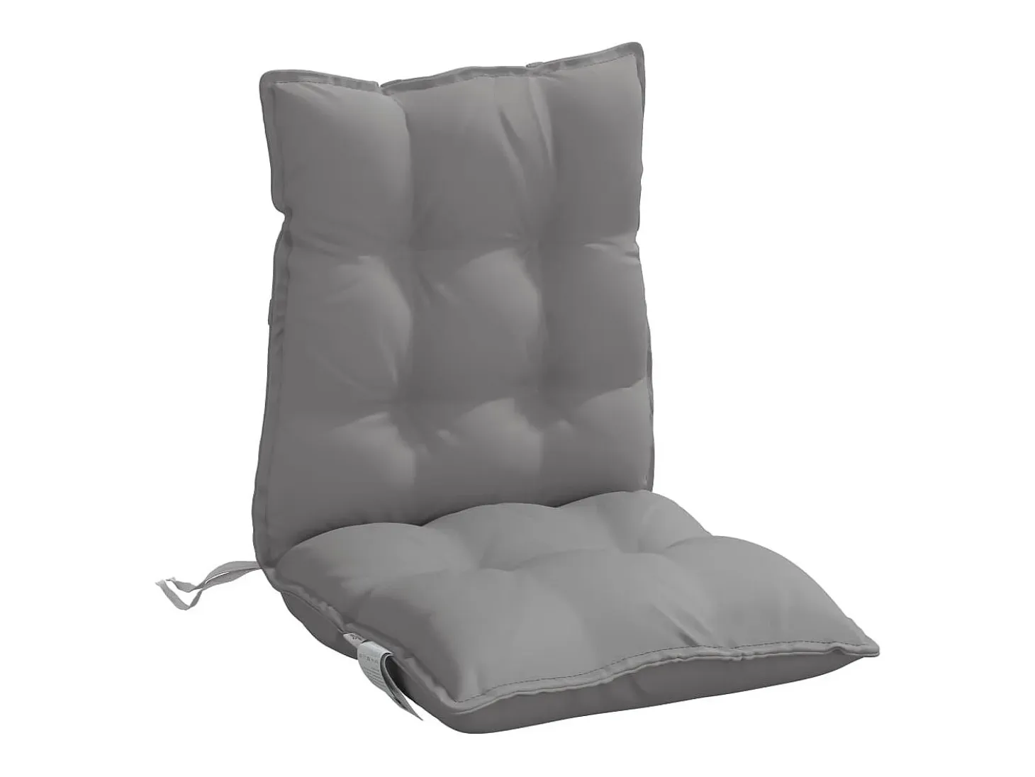 Cojines para silla con respaldo bajo 4 unidades tela Oxford gris