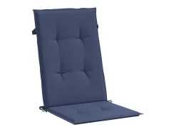 Cojines para silla con respaldo alto 6 unidades tela azul marino