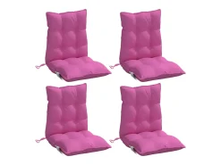 Cojines para silla con respaldo bajo 4 unidades tela Oxford rosa