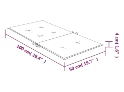 Cojines para silla con respaldo bajo 2 unidades tela turquesa