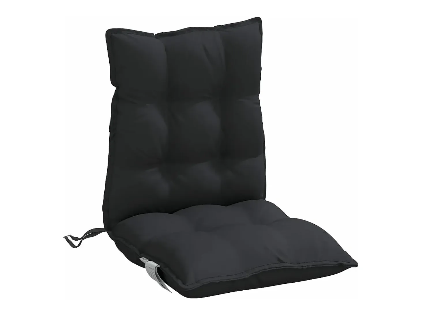 Cojines para silla con respaldo bajo 6 unidades tela Oxford negro