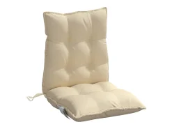 Cojines para silla con respaldo bajo 4 unidades tela Oxford beige