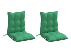 Cojines para silla con respaldo bajo 2 unidades tela Oxford verde
