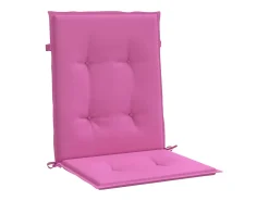 Cojines para silla con respaldo bajo 2 unidades tela rosa